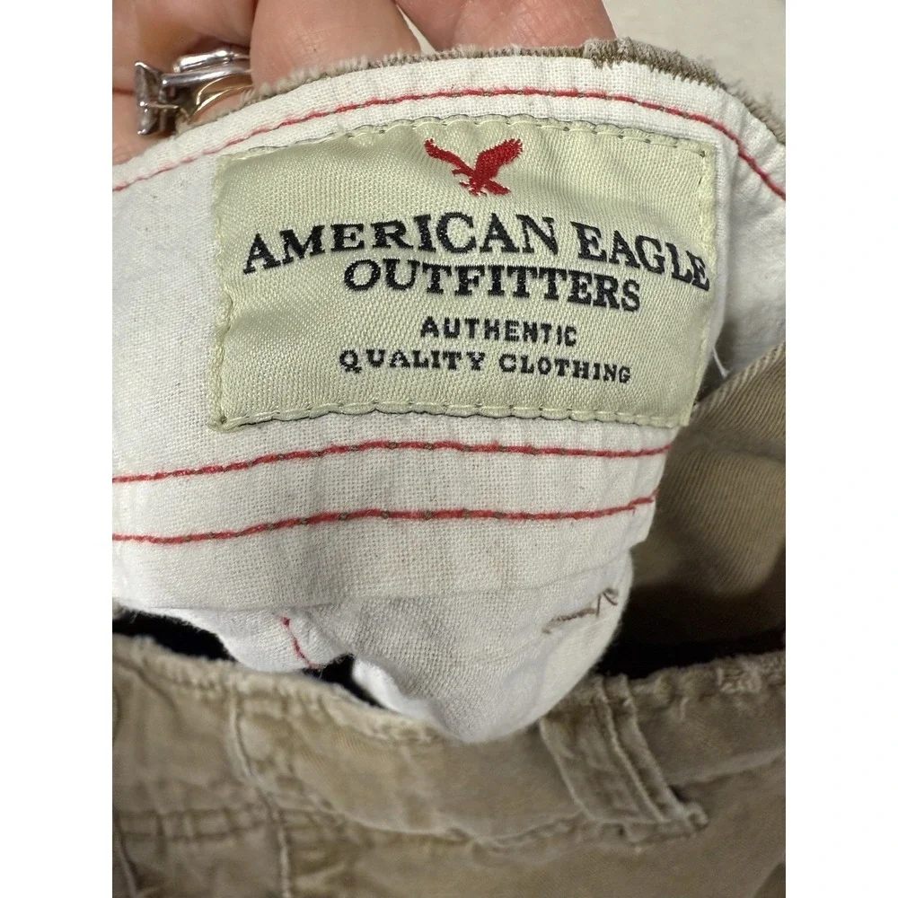 Vintage American Eagle‎ Outfitters Cargo Shorts Mens 31 Khaki Classic Outdoor